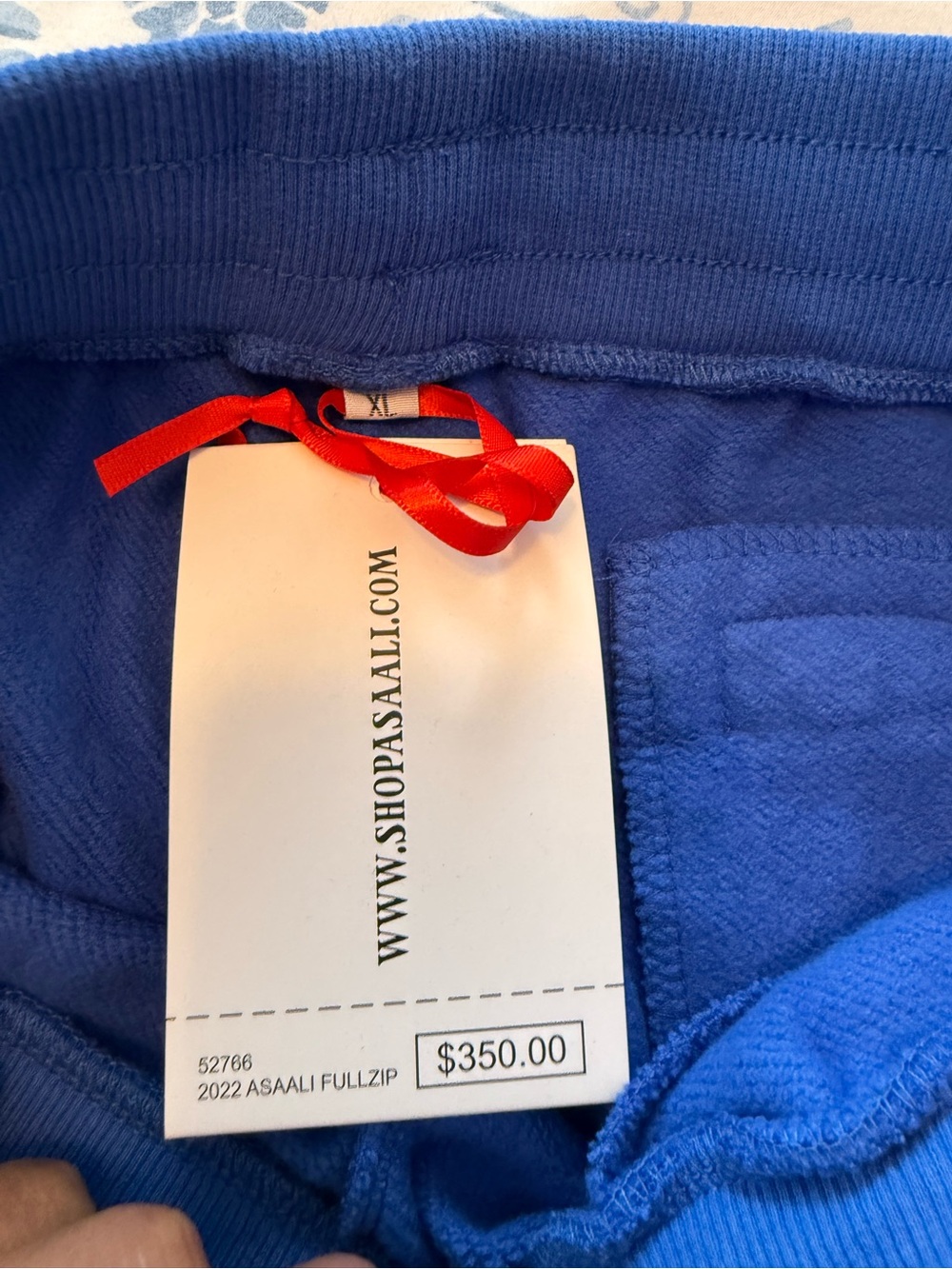 Asaali Mens Full-Zip Sweatpants in Royal Blue size XL